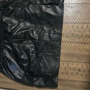 Black Faux Leather Skirt